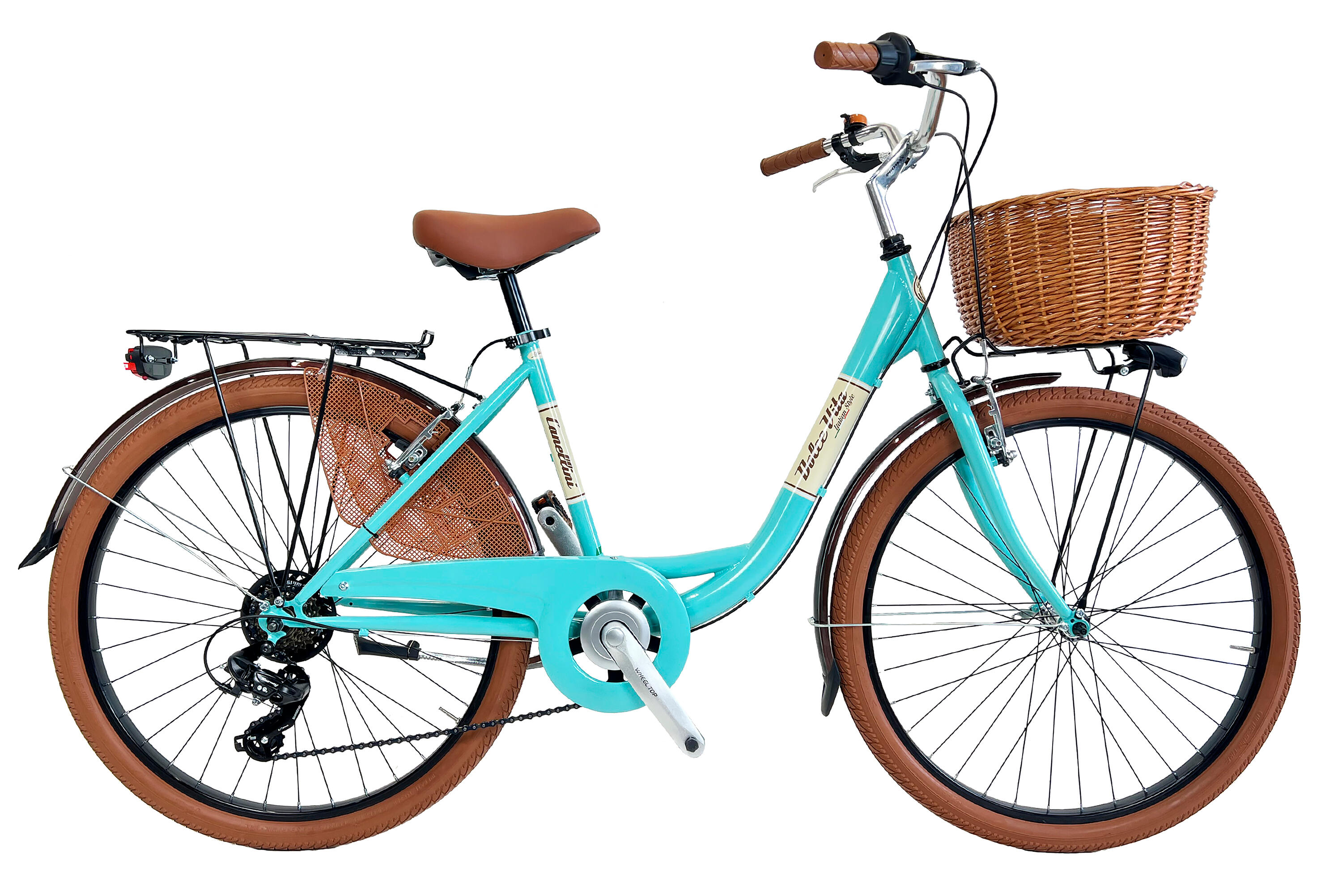 CANELLINI Stadtfahrrad Dolce Vita by Canellini Venere 26" mit Korb - Tiffany