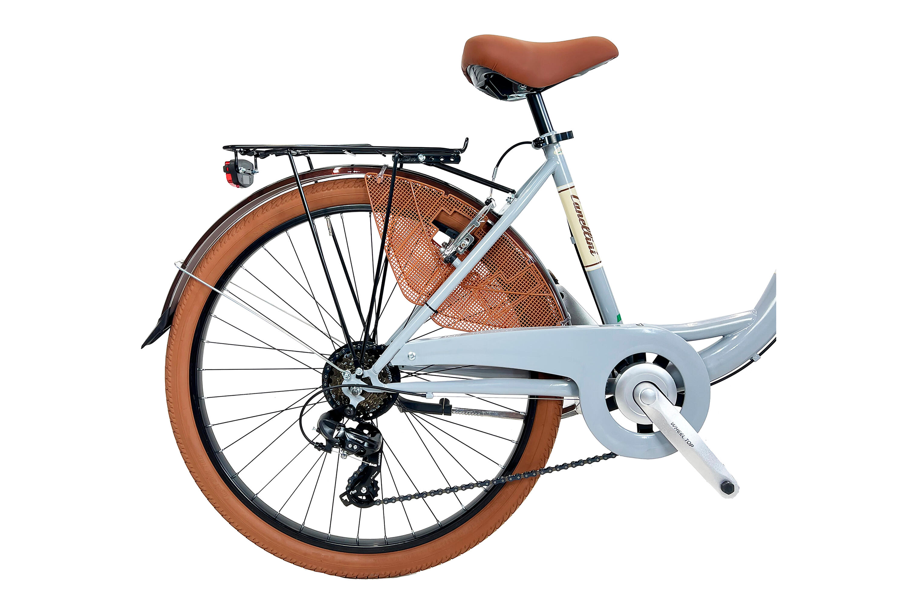 Bicicleta de cidade Dolce Vita by Canellini VENERE 26" com cesto - Cinzento 2/3