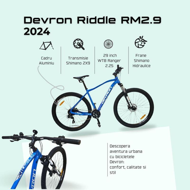 Bicicleta Mtb Devron Riddle RM2.9 2024 - 29 Inch, M, Albastru