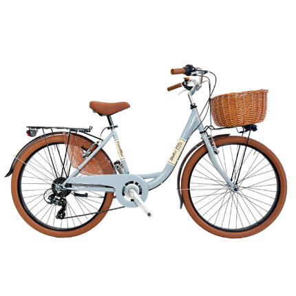 Rower miejski Dolce Vita by Canellini VENERE 26" z koszykiem - Szary