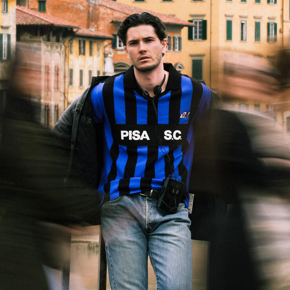 COPA FOOTBALL Retro Voetbalshirt - Heren - Pisa S.C. 1986 - 87 - Blauw - Zwart