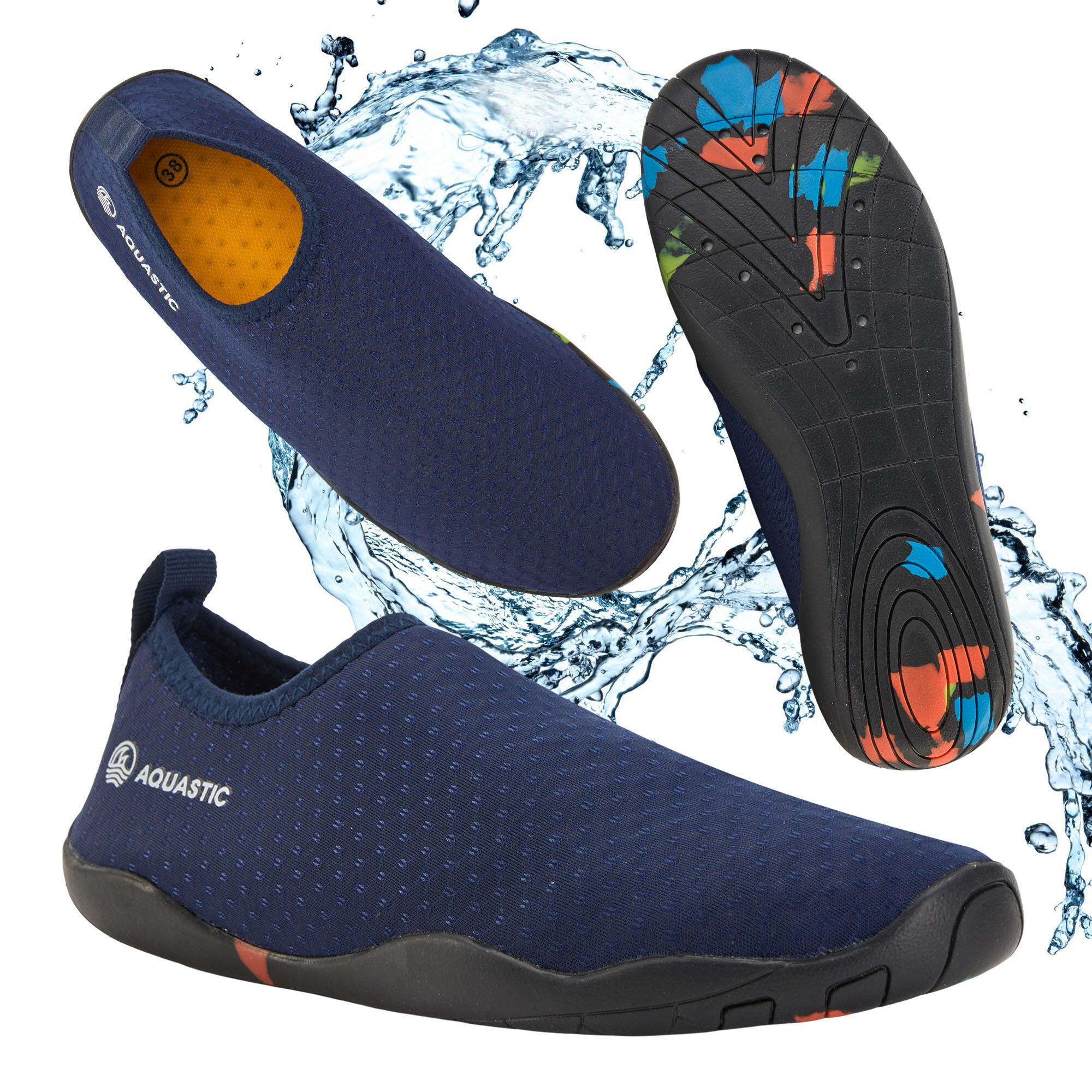Aquastic - Chaussures Aquatiques Aquastic Panam - Aquashoes - Bleu - 42 - Decathlon
