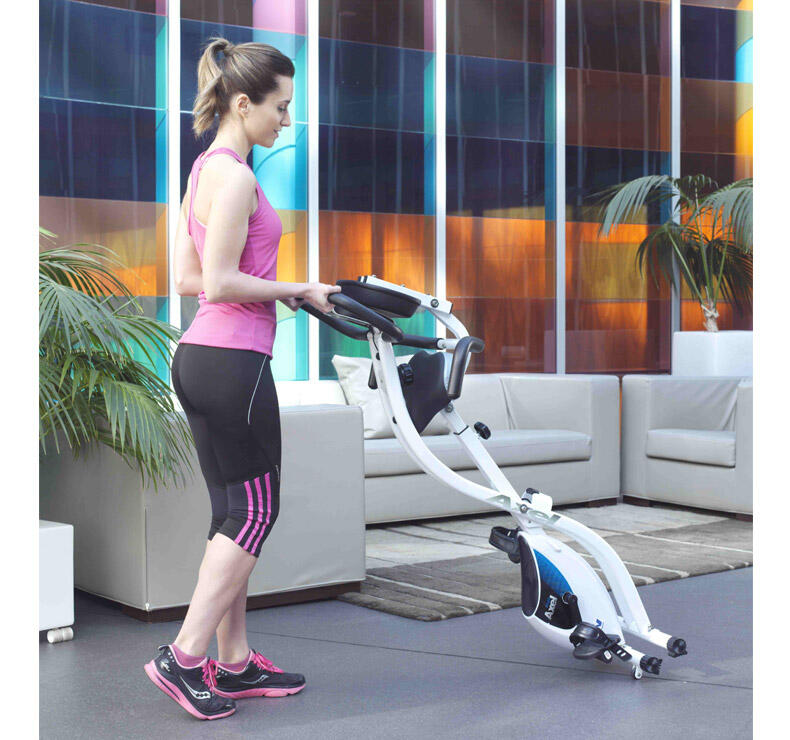 Vélo Elliptique 2 En 1 Avec Siège – Résistance Réglable, écran LCD, Cardiofréquencemètre, Capacité 265 Lbs, Peu Encombrant