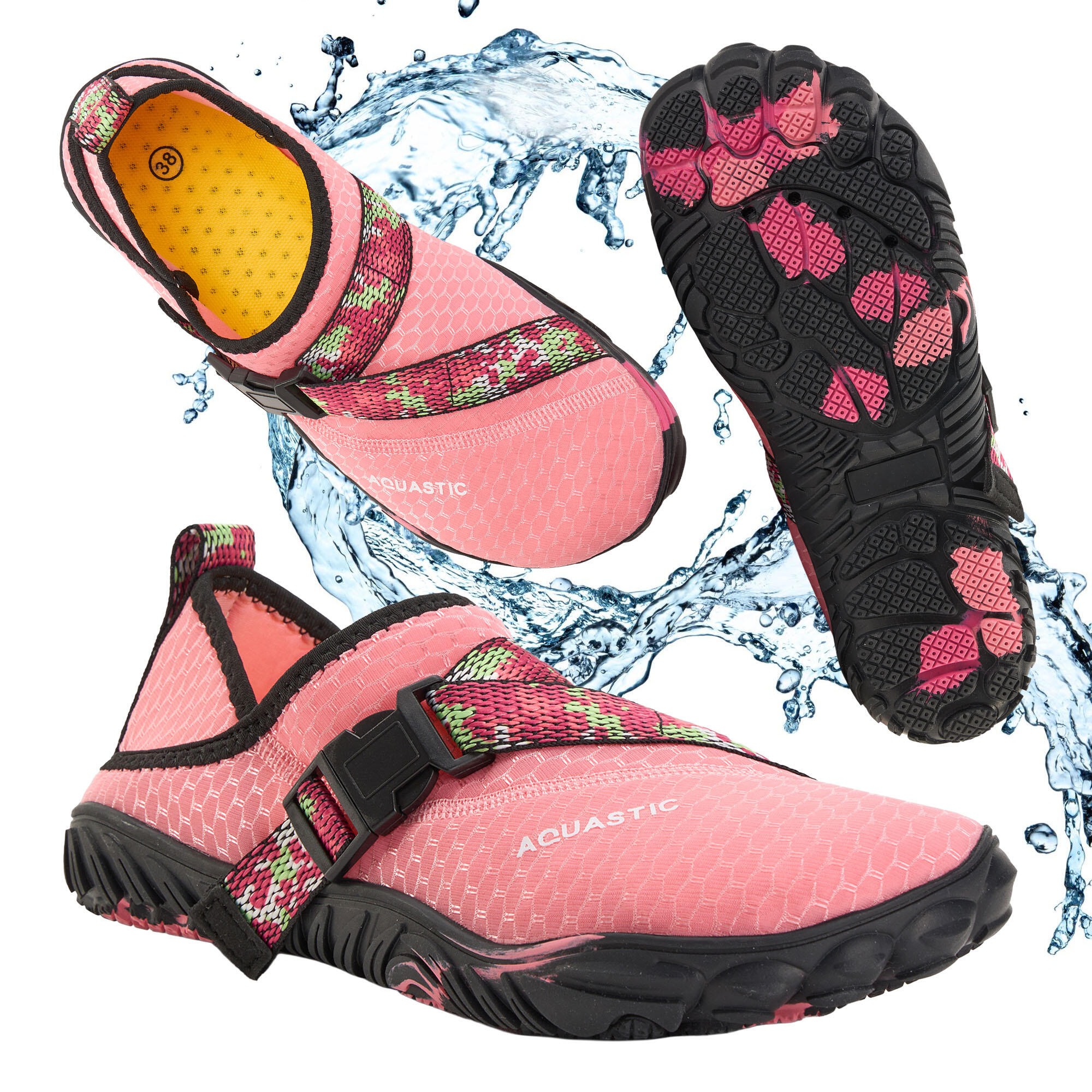 Aquastic - Aquastic Chaussures Aquatiques Femme Gatun - Aquashoes - Rose - 42 - Decathlon