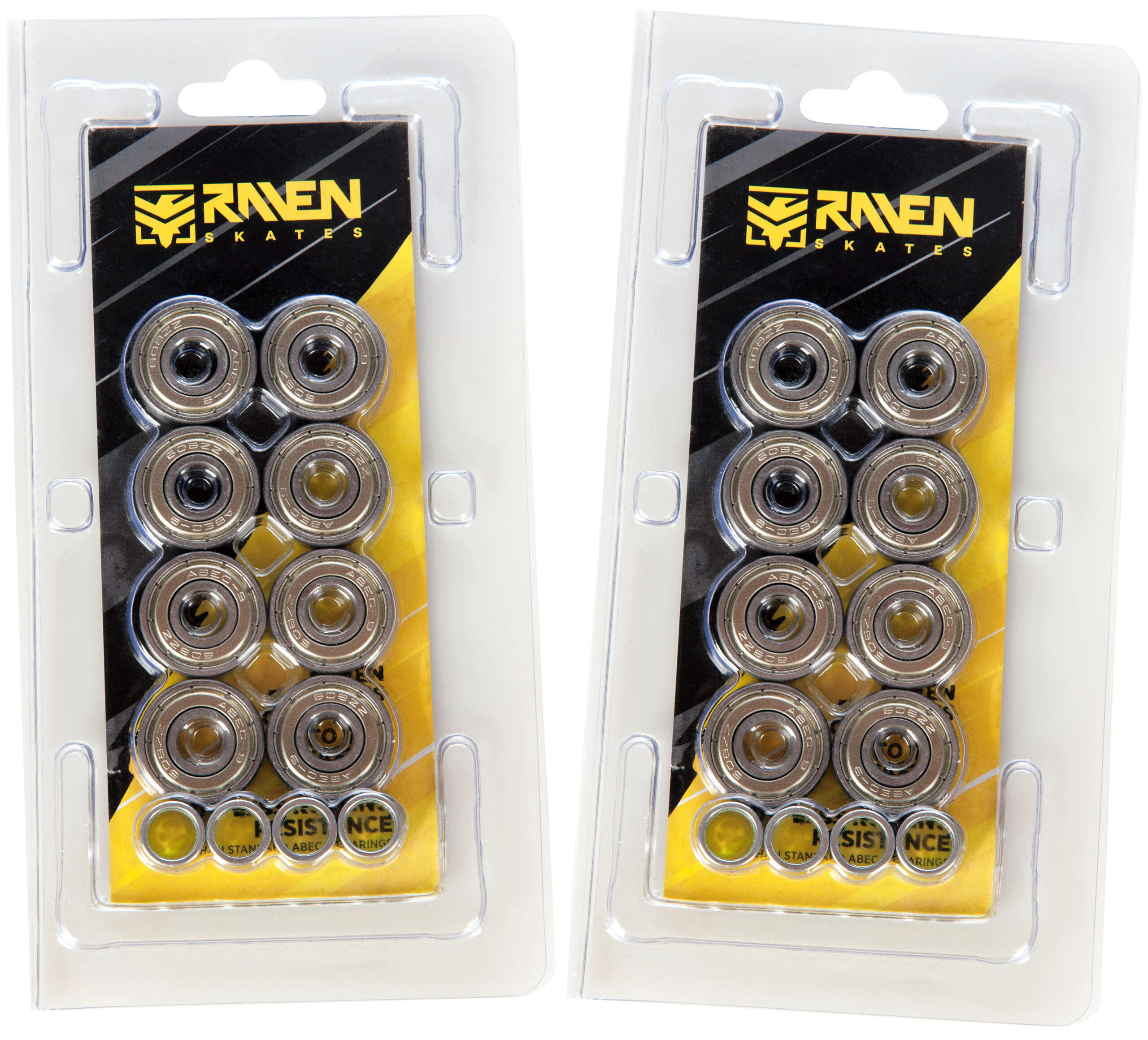 8 rodas para patins + 16 rolamentos Raven Abec9 5/5