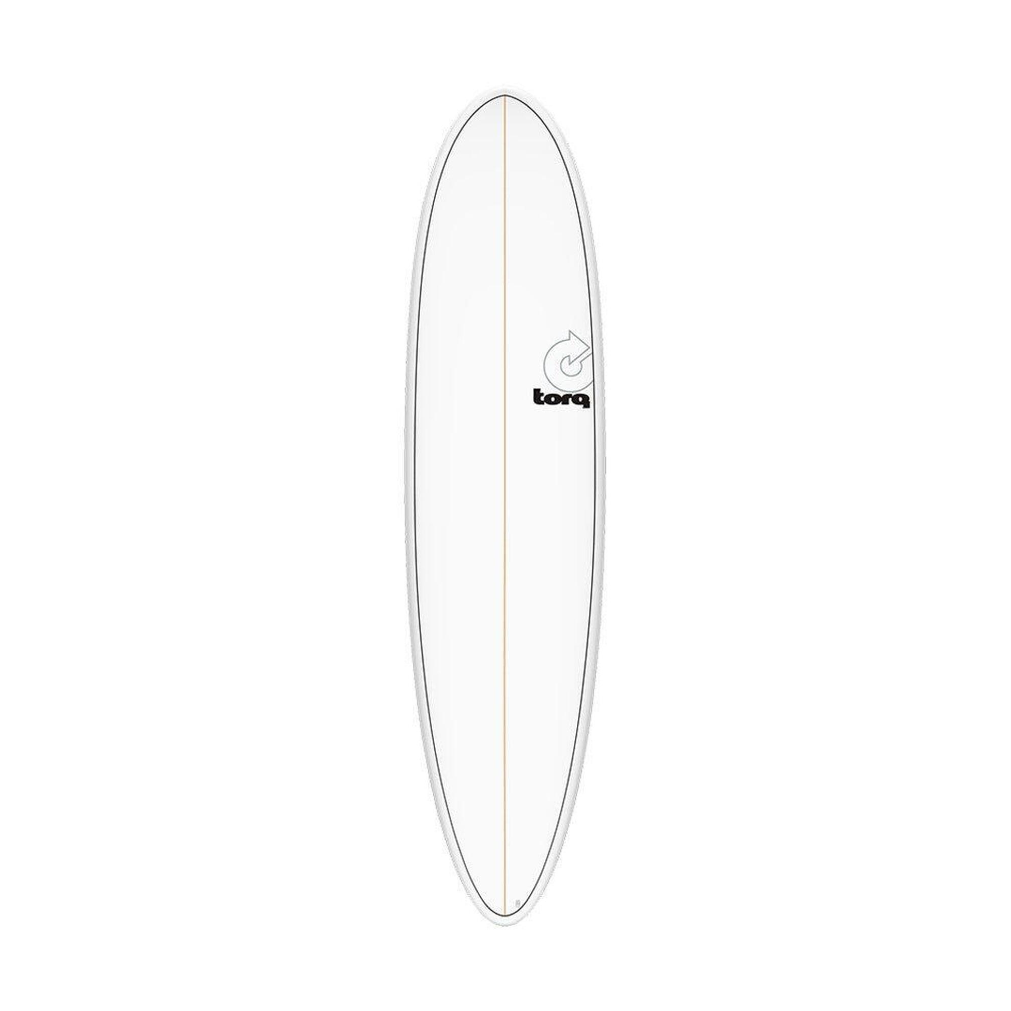 Torq - Fun Tet Pinline - Planche De Surf Funboard 7'2 - Planche De Surf - Blanc|noir - Taille Unique - Decathlon