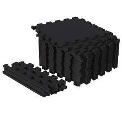 Tapis Mousse - 18 Pièces et Bords, 30x30 cm, Antidérapant, Tapis Protection Sol