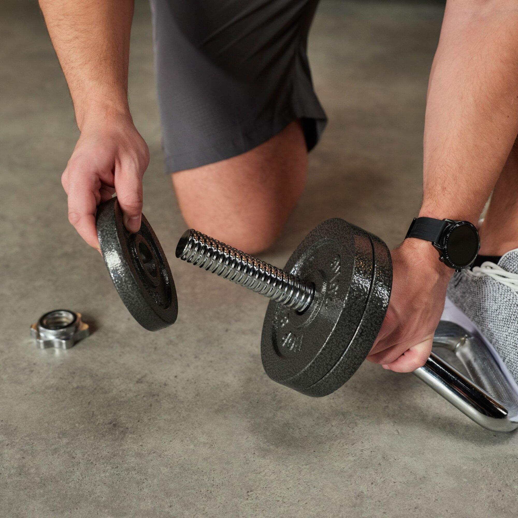 Barre pour entraînement de force Hop-Sport 37 cm (30 mm) poignée pour kettlebell 5/7