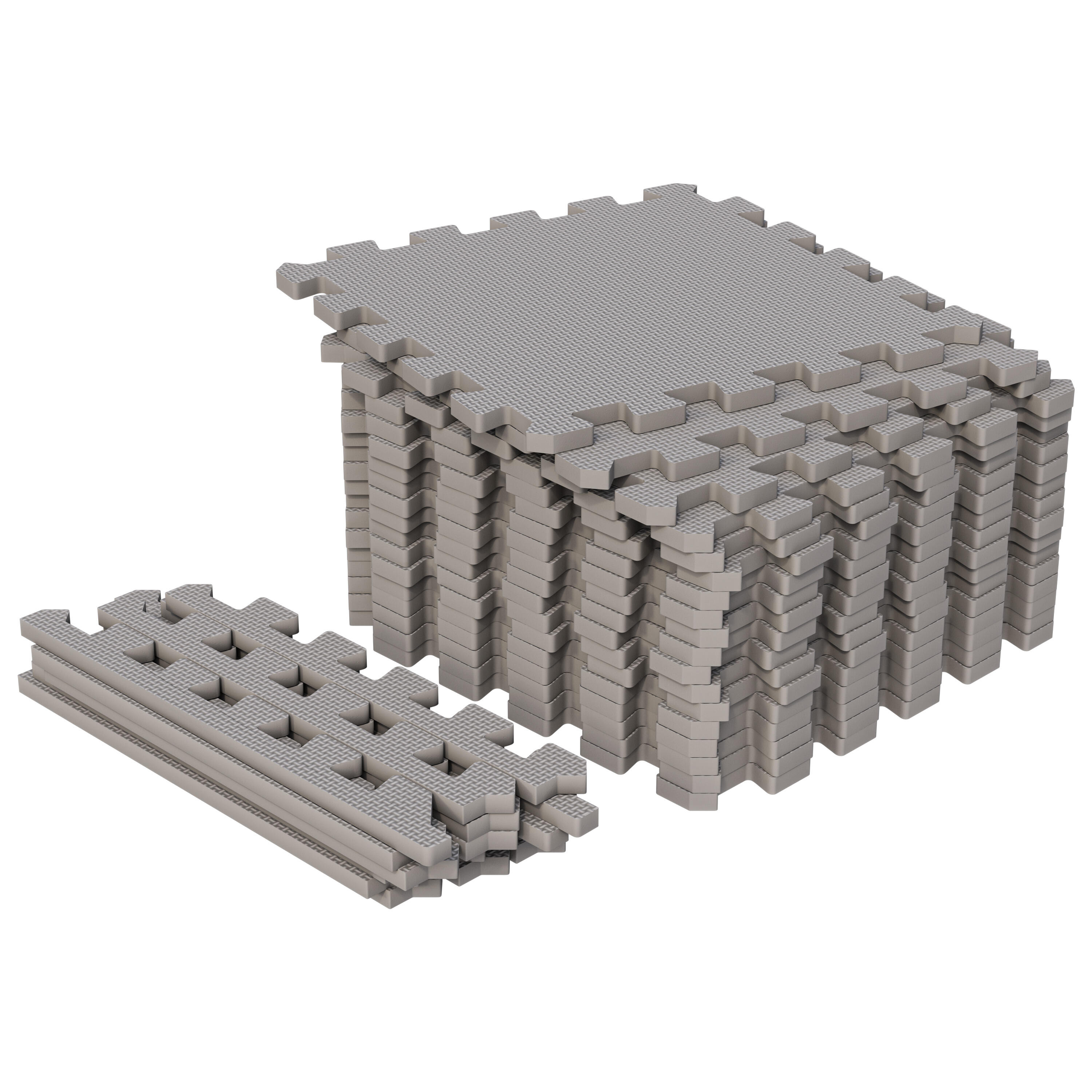 GORILLA SPORTS Bodenschutzmatte - Set aus 18 Stücken, 30x30 cm, Bodenmatte, Fitness Schutzmatte