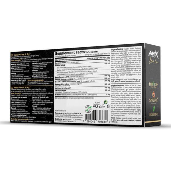 Burn & dry - 90 capsules de Amix Nutrition 2/4