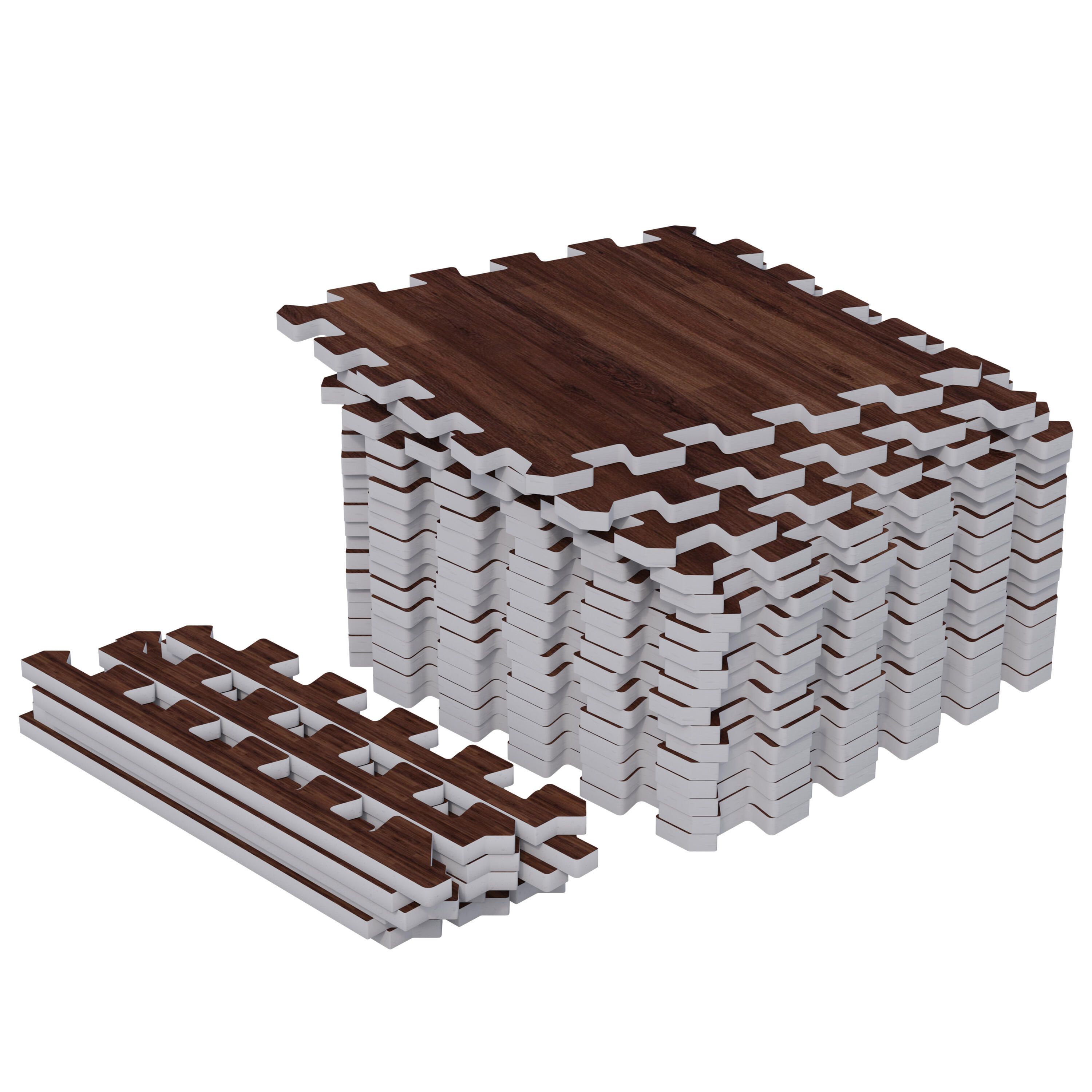 GORILLA SPORTS Bodenschutzmatte - Set aus 18 Stücken, 30x30 cm, Bodenmatte, Fitness Schutzmatte