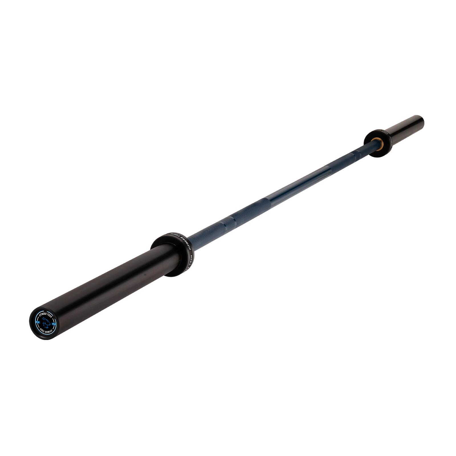 Barre Olympique Musculation Fitness Tech 220cm x 50mm 8 Roulements Bleu 2/6