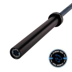 Barre Olympique Musculation Fitness Tech 220cm x 50mm 8 Roulements Bleu