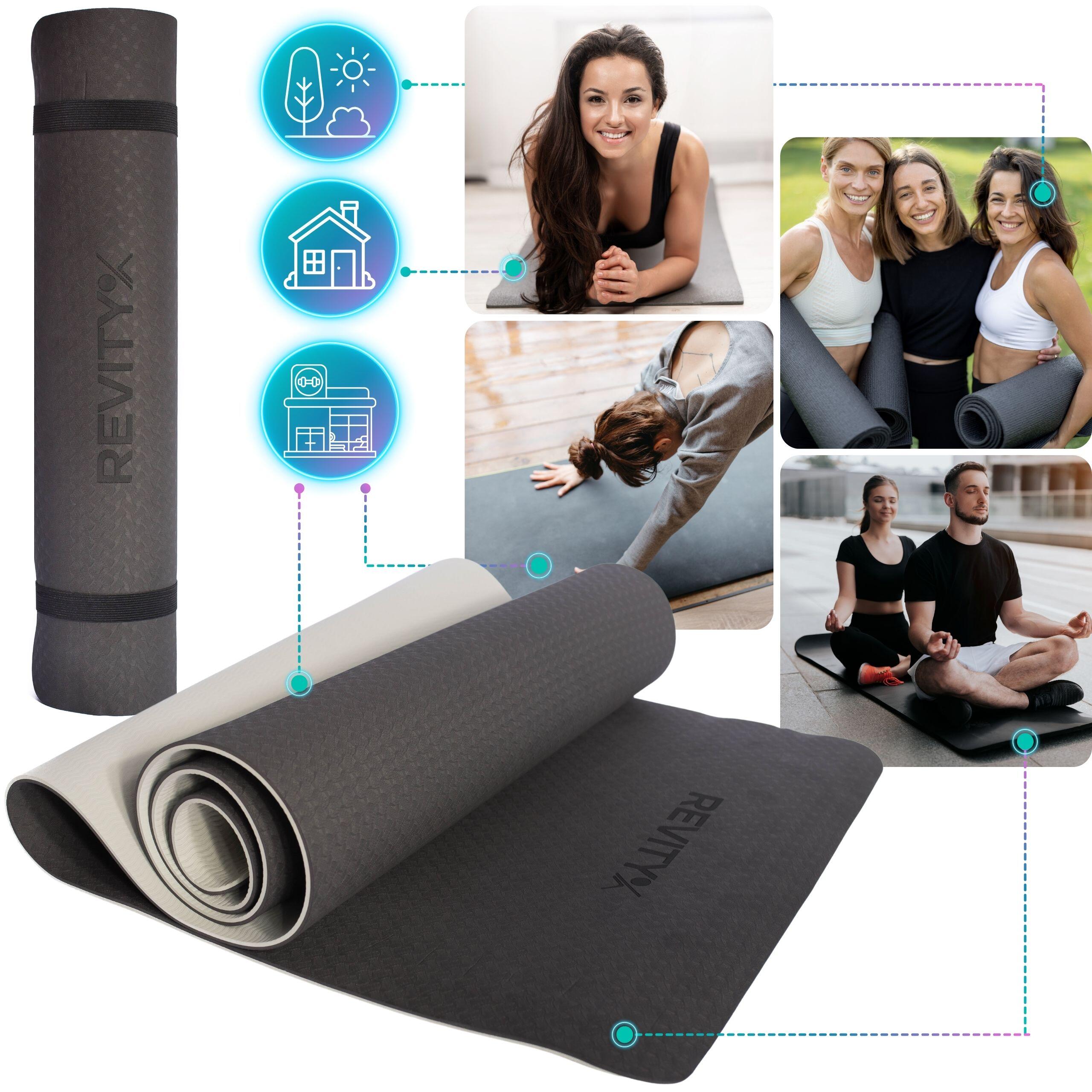 Yogamatte - Rutschfeste Fitnessmatte für Pilates,Yoga Matte mit Tragegurt 3/7