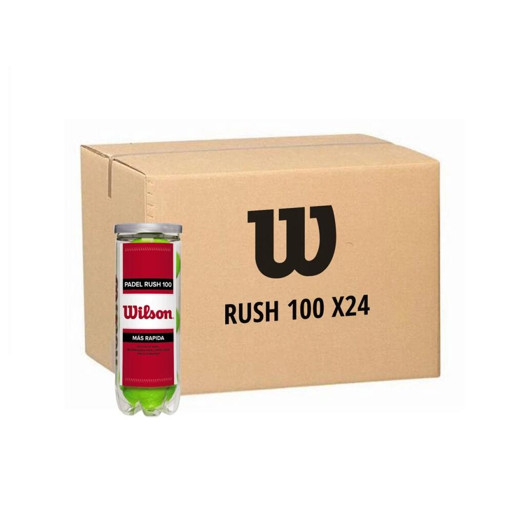 WILSON Wilson Rush 100 Padel Balls - 24 Tubes / 72 Ball Box