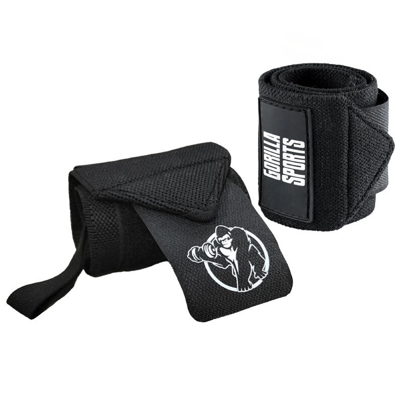 Komplet pasków do podnoszenia ciężarów 45 cm, czarny Gorilla Sports