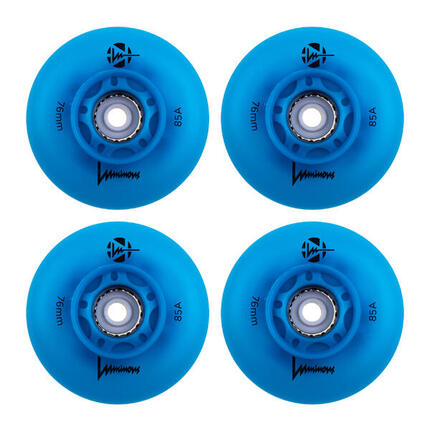 4 kółka do rolek fitness Luminous LED 76mm/85a świecące