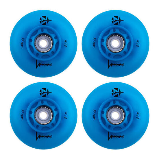 4 kółka do rolek fitness Luminous LED 76mm/85a świecące