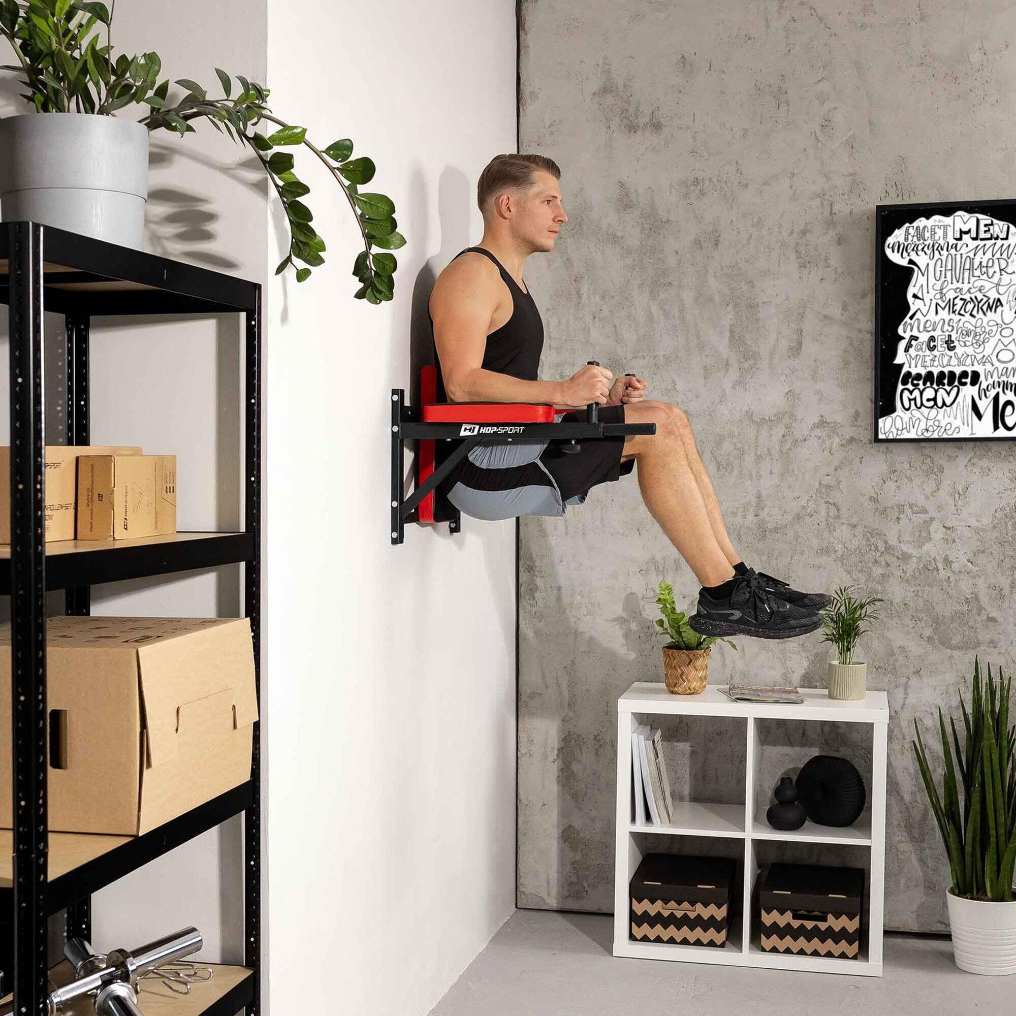 Barres parallèles pour dips Hop-Sport HS-1003K pour mur 3/7