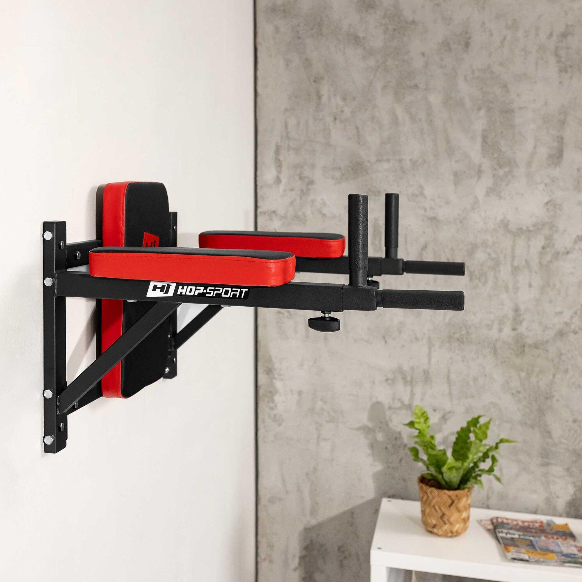 Barres parallèles pour dips Hop-Sport HS-1003K pour mur 2/7