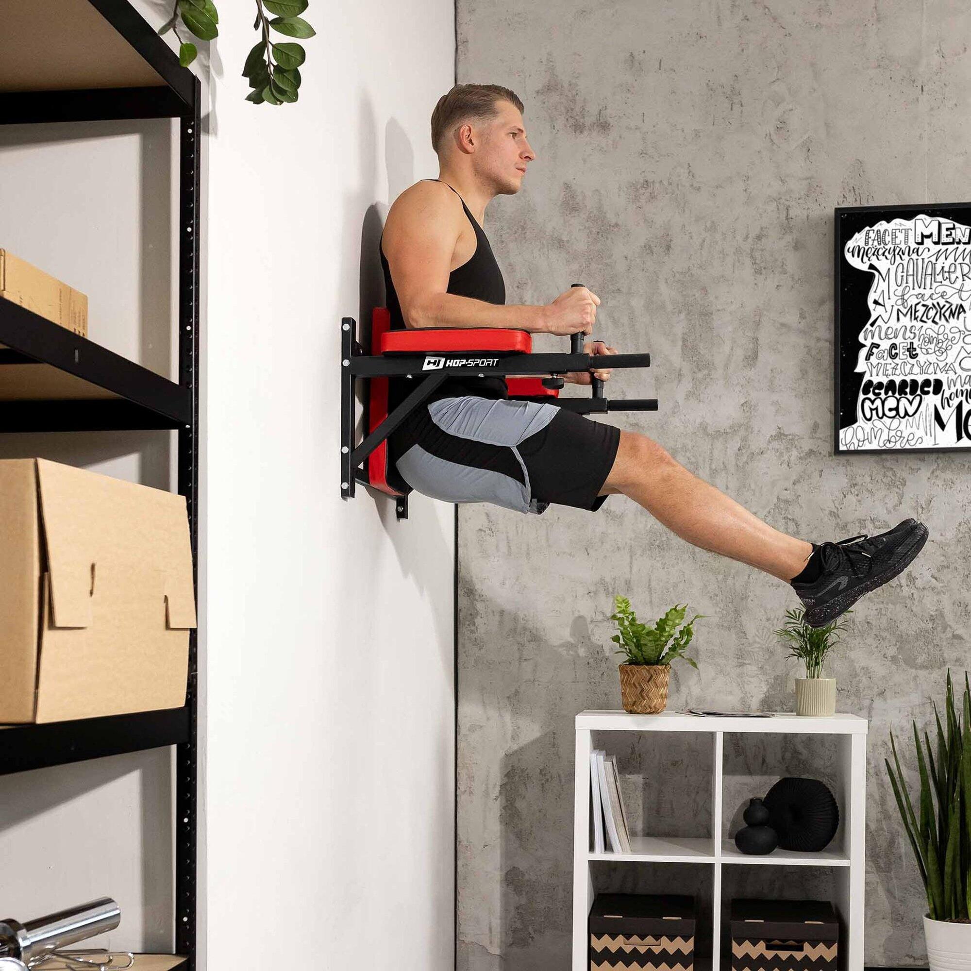Barres parallèles pour dips Hop-Sport HS-1003K pour mur 4/7