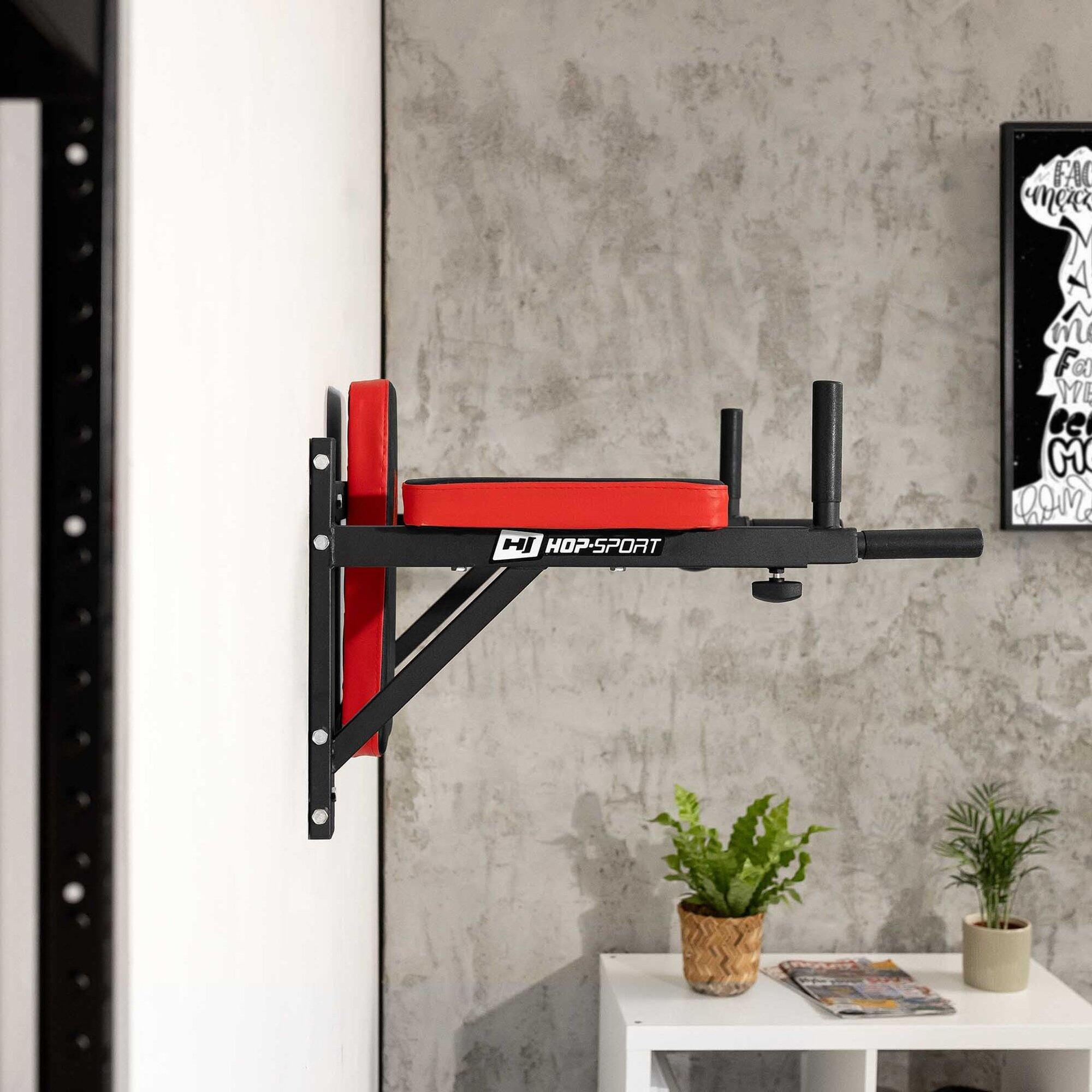 Barres parallèles pour dips Hop-Sport HS-1003K pour mur 6/7