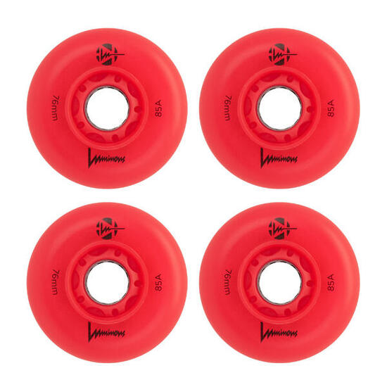 4 kółka do rolek fitness Luminous LED 76mm/85a świecące