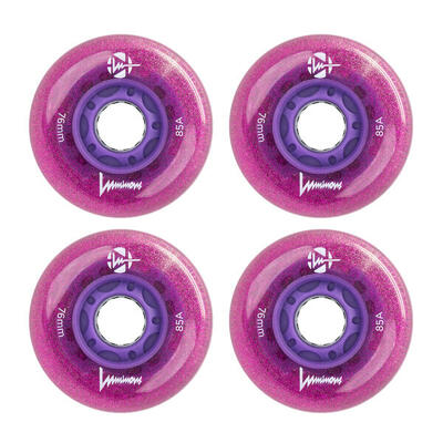 4 kółka do rolek fitness Luminous LED 76mm/85a świecące