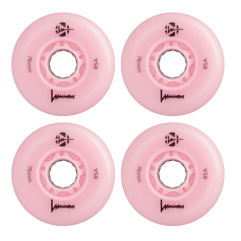 4 kółka do rolek fitness Luminous LED 76mm/85a świecące