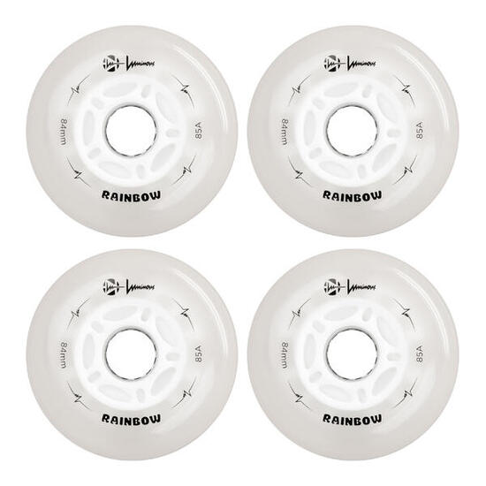 4 kółka do rolek fitness Luminous LED 84mm/85a świecące