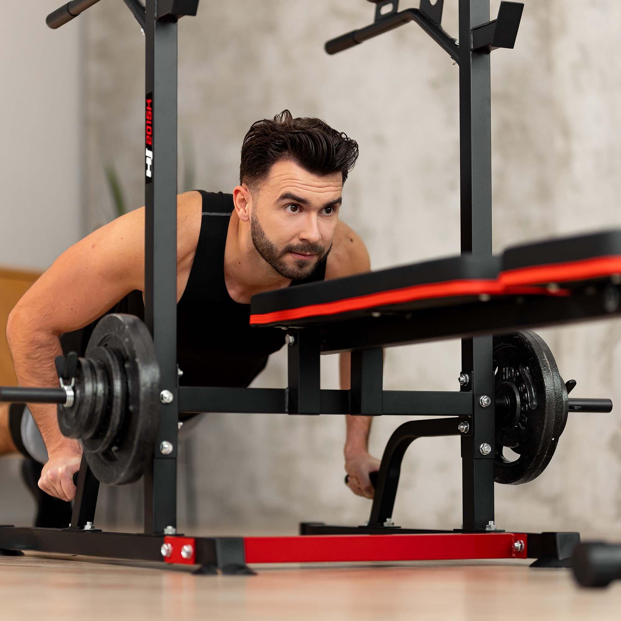 Krafttrainingsstation Hop-Sport HS-2015K mit Bank 6/7