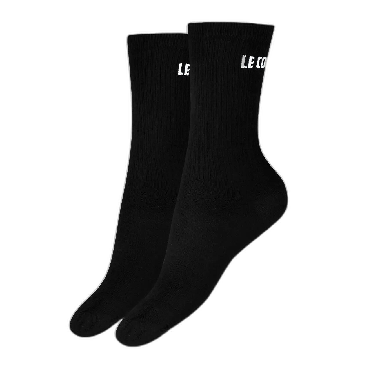 Le Coq Sportif - Chaussettes Le Coq Sportif Essentiels N°1 (x2) - Chaussettes - Noir - 43/46 - Decathlon