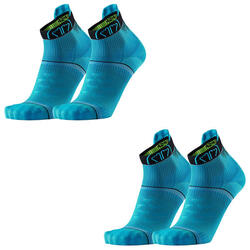 Chaussettes de Running, bandes de Grip Antidérapantes - 2 paires - Run Ultra