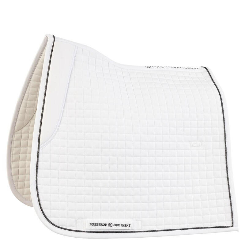 Br - Tapis De Dressage Pour Cheval Br Equitation Trentino - Tapis De Selle - Blanc - Cob - Decathlon
