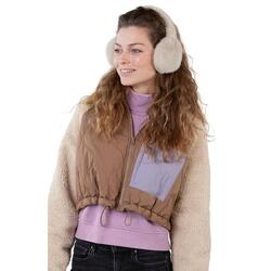 Cache Oreille Big Fur Earmuffs Print Brown Femme