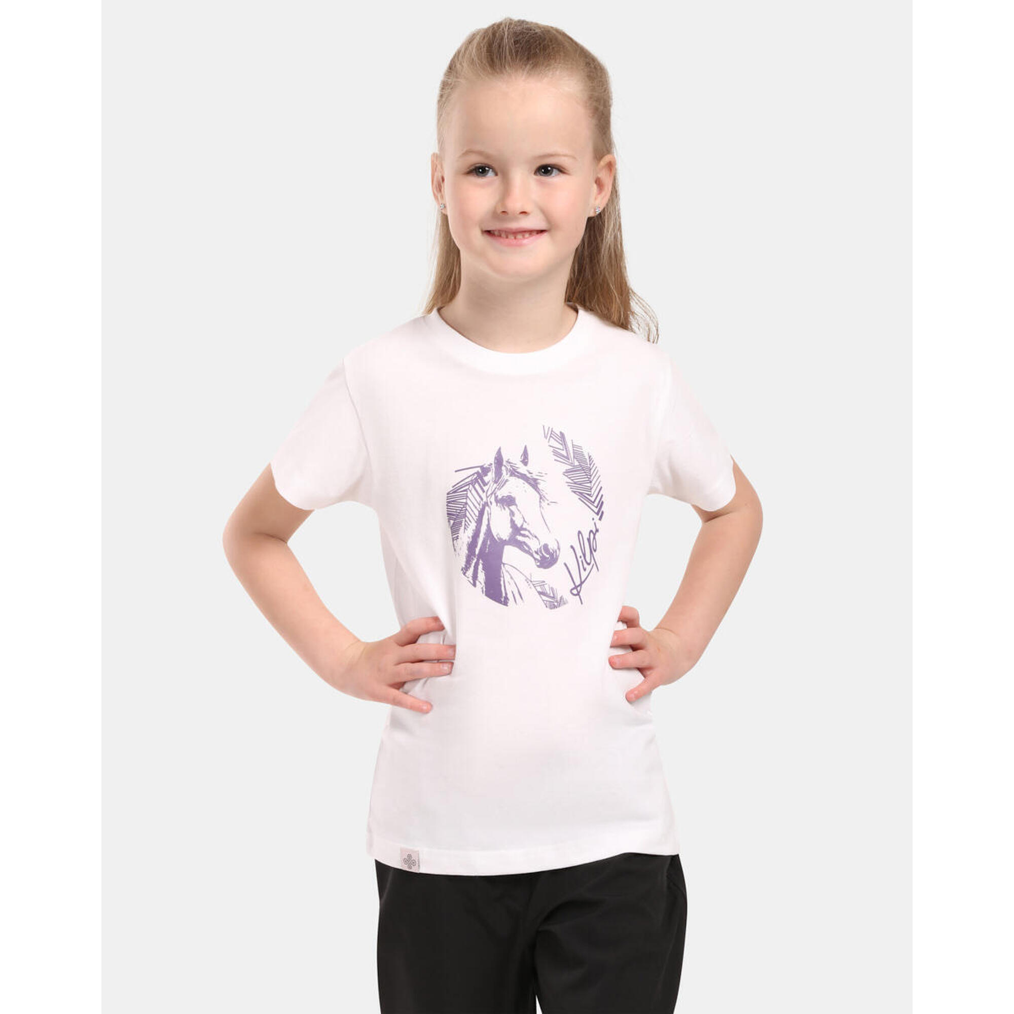 Kilpi - T-shirt En Coton Pour Fille Kilpi Malga-jg - Maillot Manches Courtes - Blanc|violet - 11-12 Ans / 152-158 Cm - Decathlon