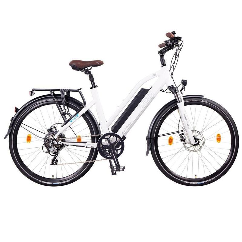 Vélo Electrique Trekking NCM Milano Plus Blanc - 28'', 250W, Batterie 48V 16Ah