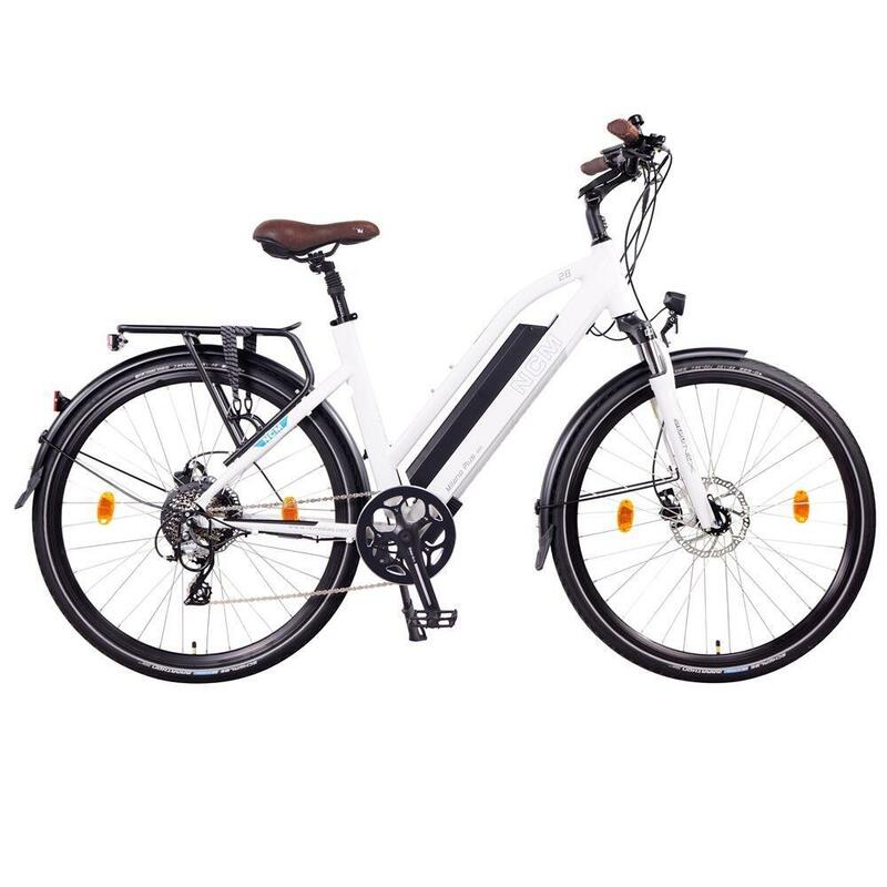 Vélo Electrique Trekking NCM Milano Plus Blanc - 28'', 250W, Batterie 48V