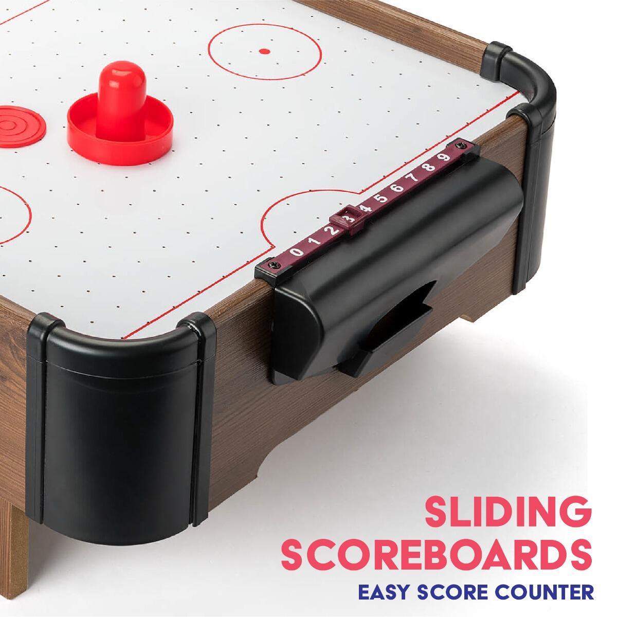 Powerplay, Air Hockey Table Game, Portable Table Toys Game, Brown 4/6