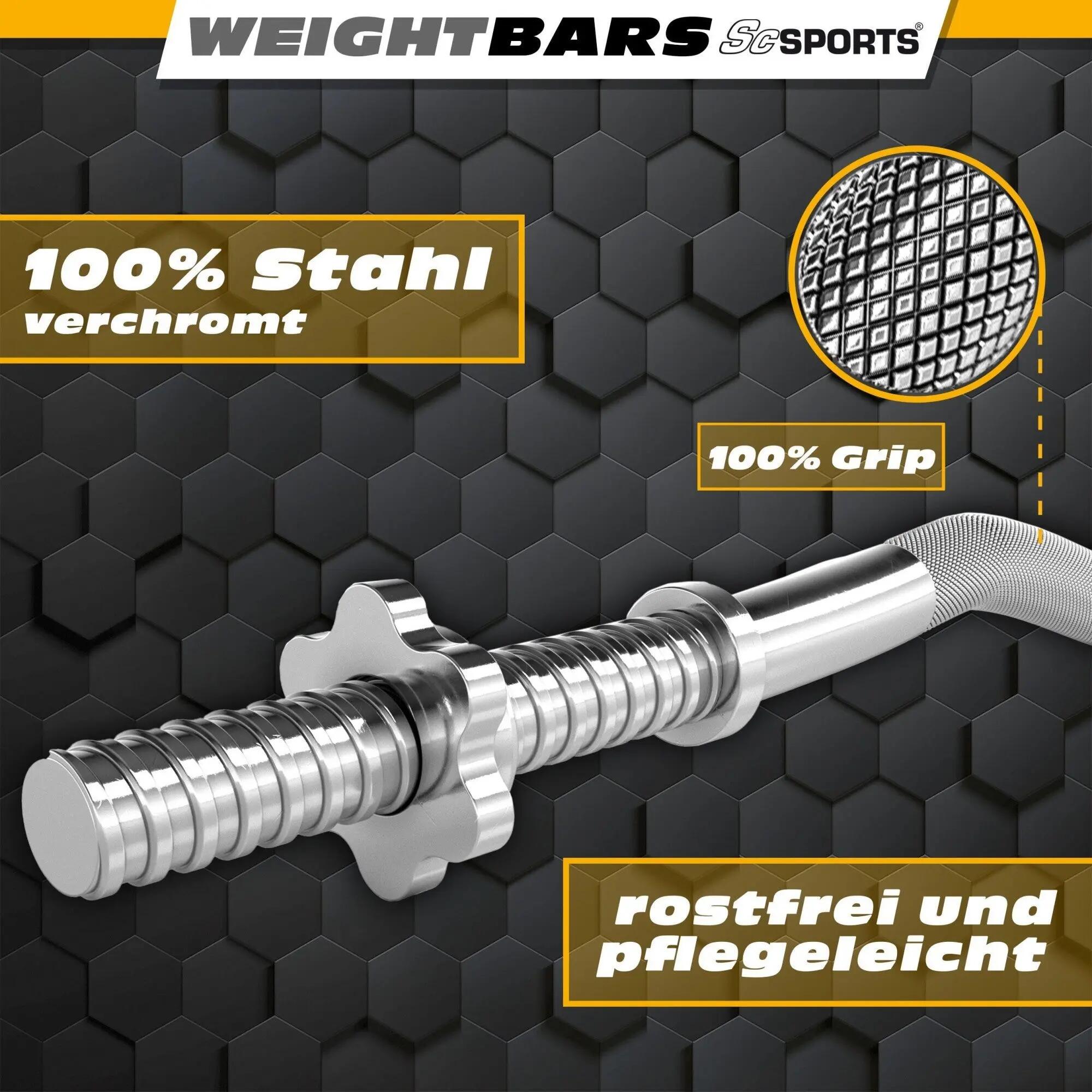 Bara bicepsi SZ 120 cm si 30 mm argintiu 4/6