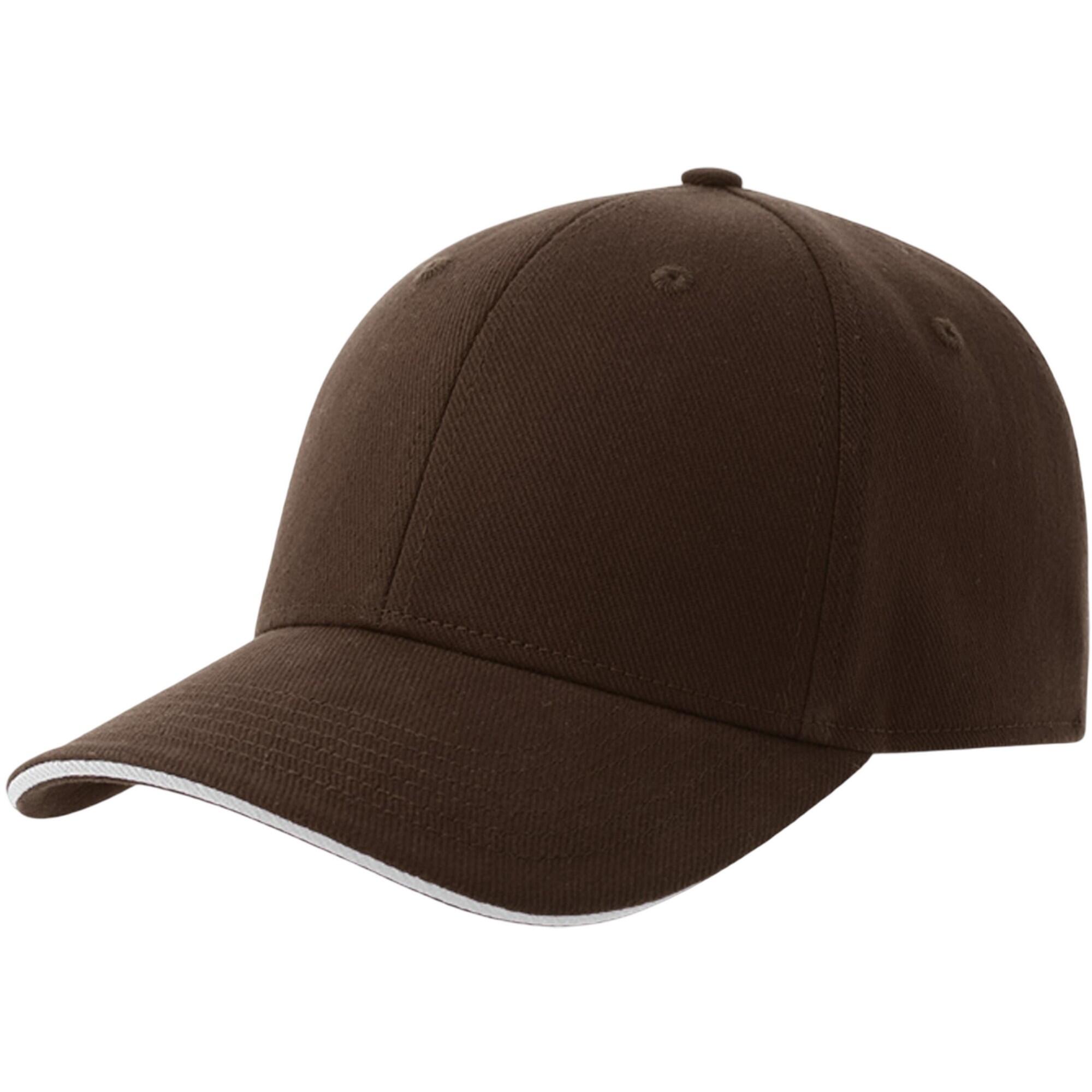 ATLANTIS Unisex Adult Liberty Sandwich 6 Panel Cap (Brown/White)
