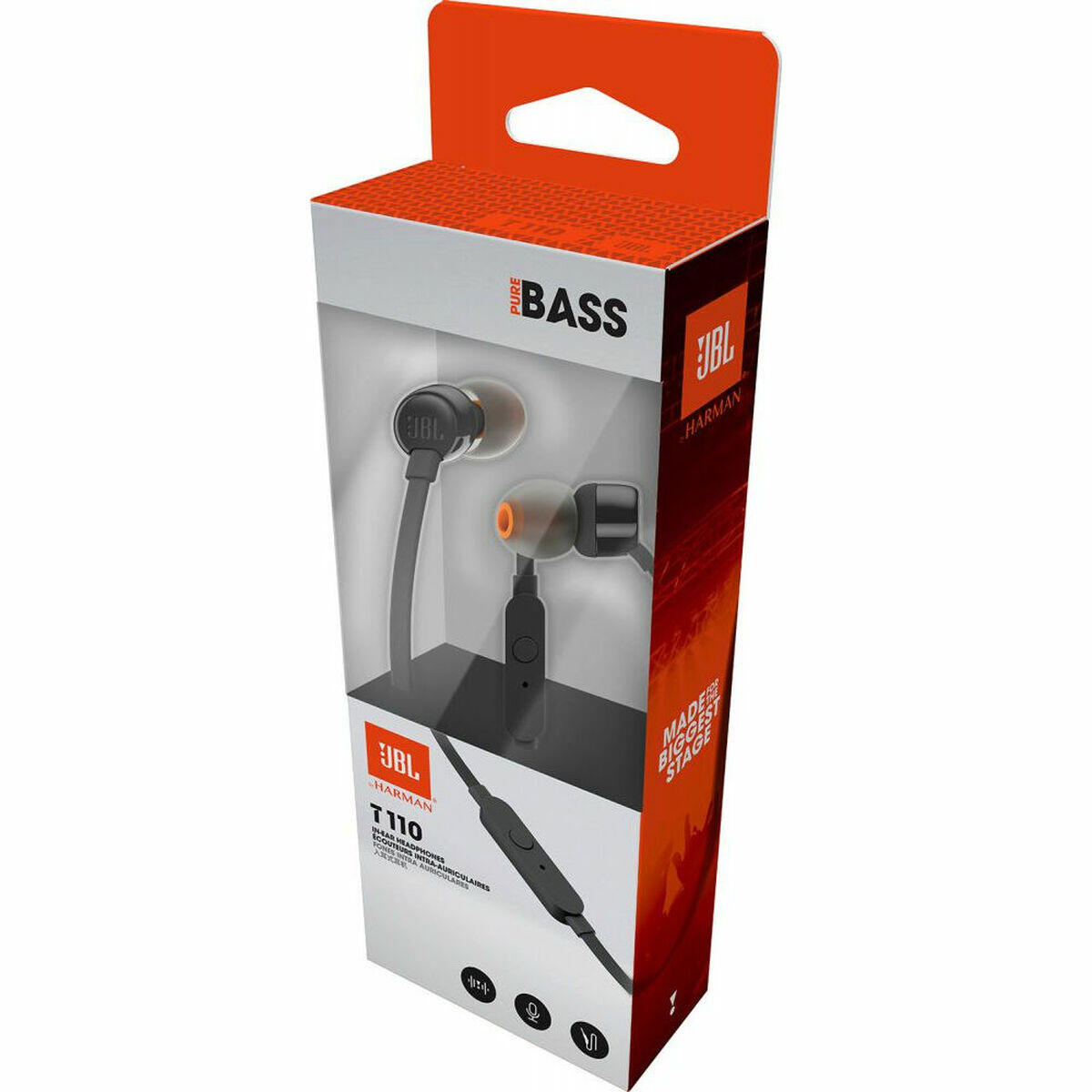 Casque bouton JBL T110 Noir 4/4