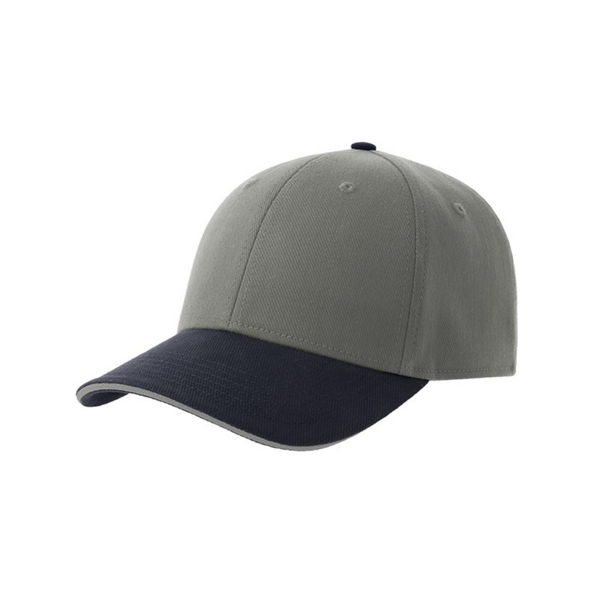 ATLANTIS Unisex Adult Liberty Sandwich 6 Panel Cap (Grey/Navy)