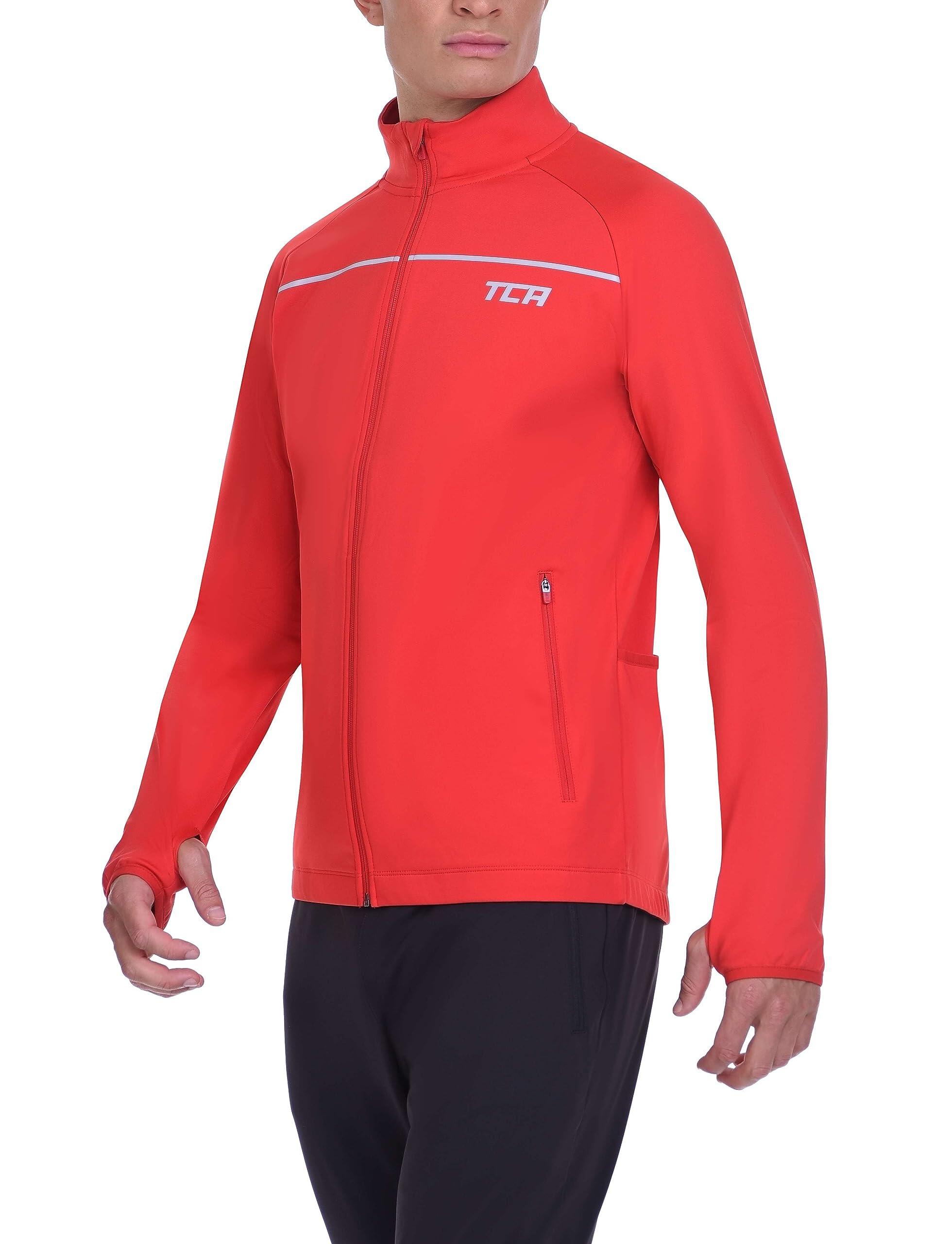 TCA Herren Thermische Radlaufjacke. Reflektierende atmungsaktive winddichte