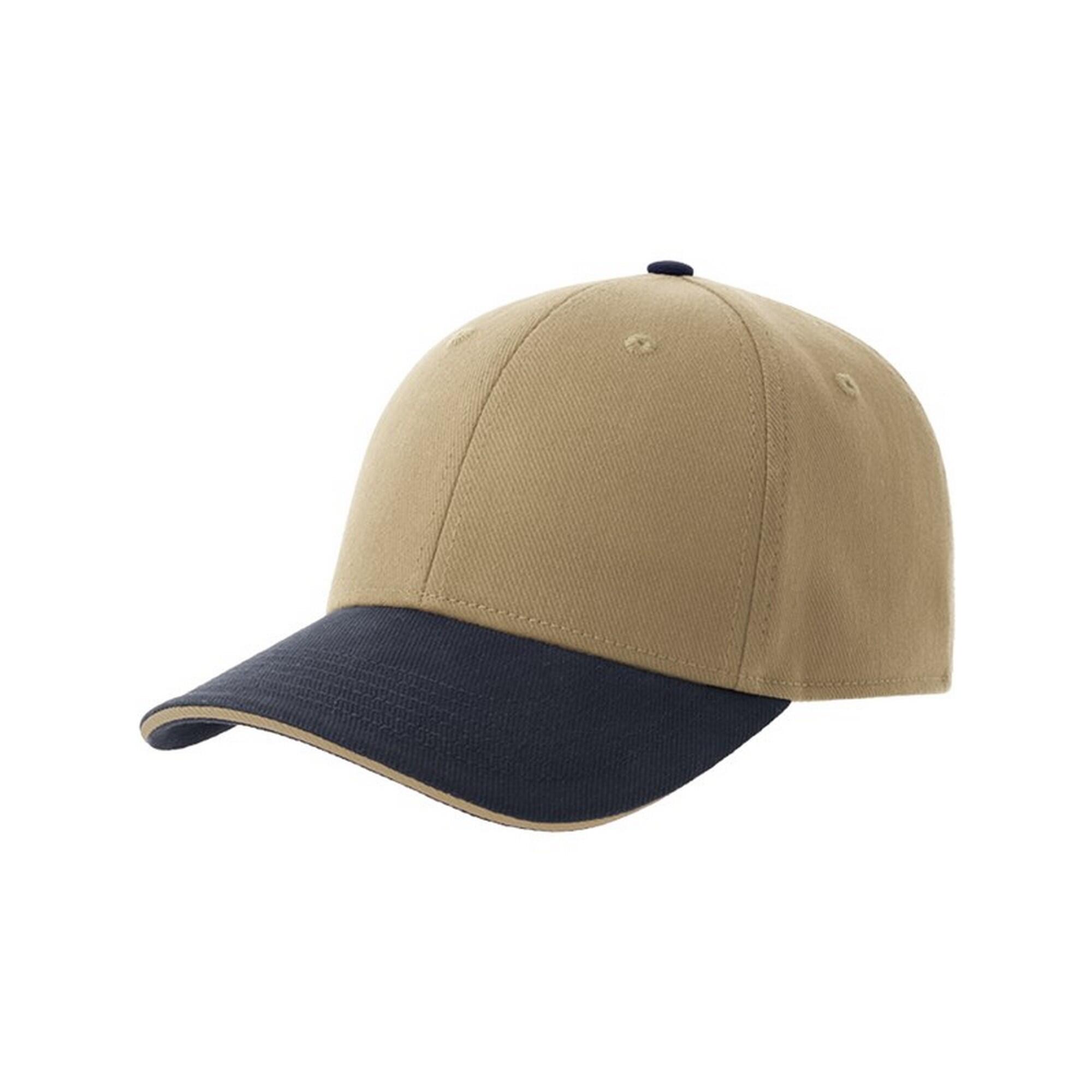 ATLANTIS Unisex Adult Liberty Sandwich 6 Panel Cap (Khaki/Navy)
