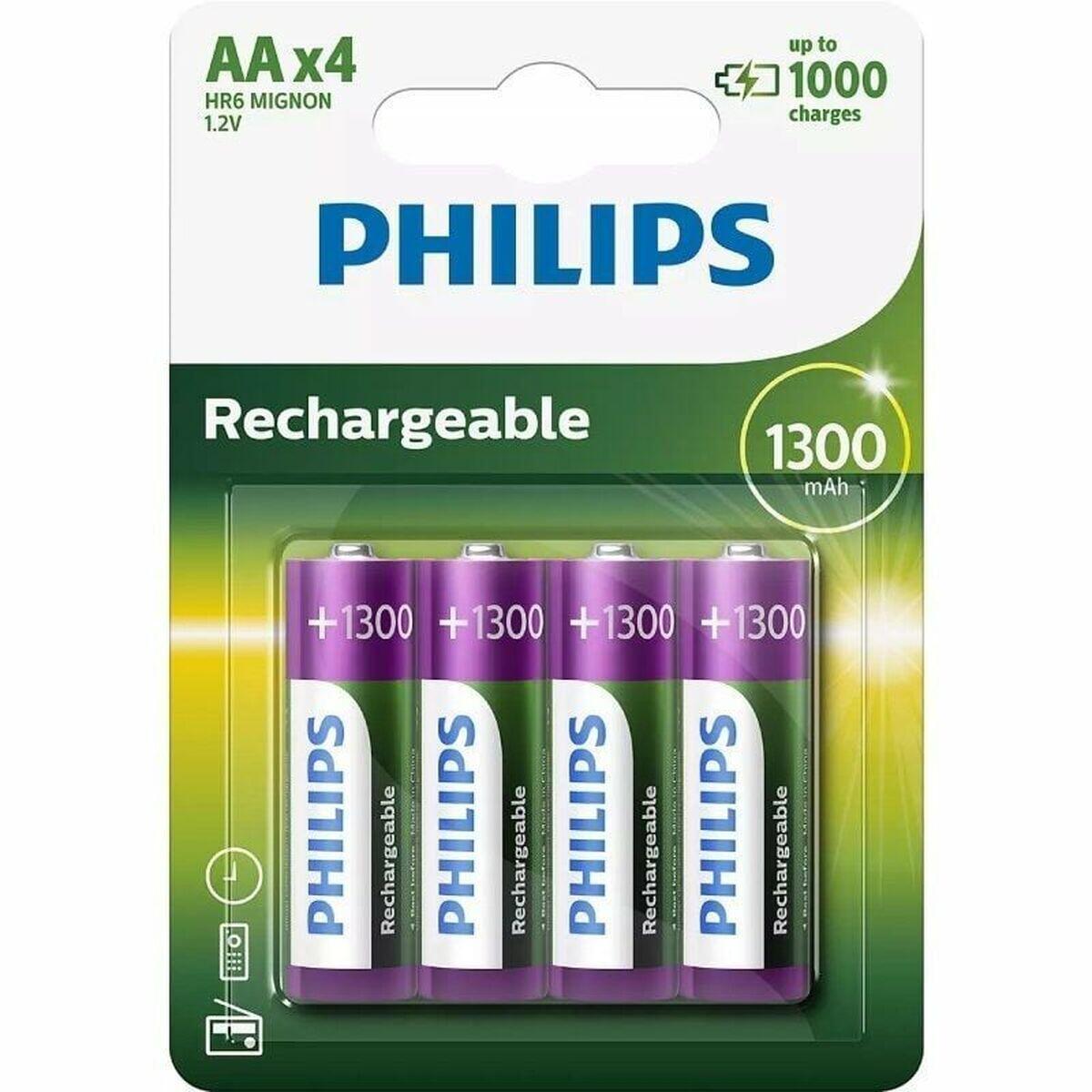 Batteries Philips R6B4A130/10 AA 2/2
