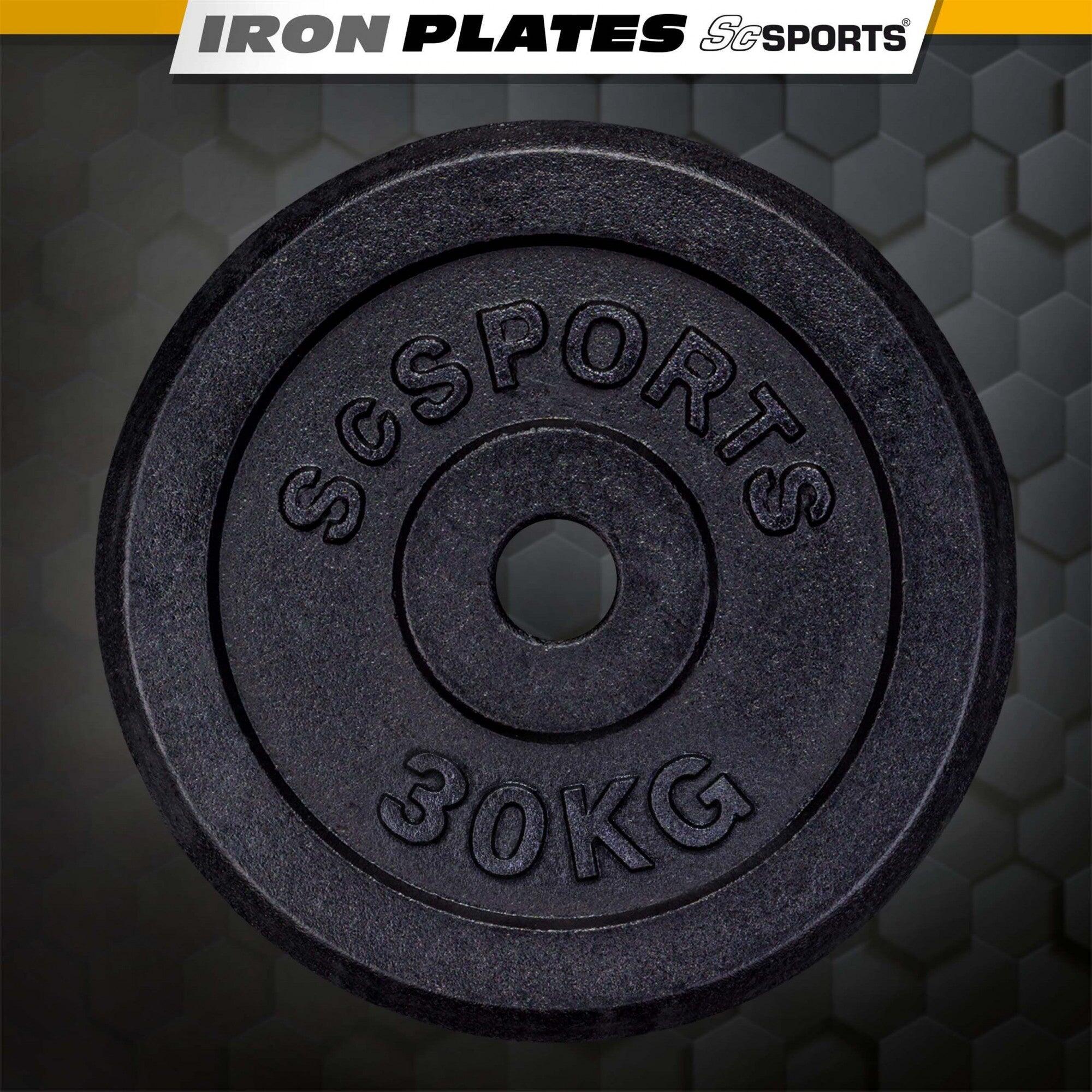 Disques de musculation 30/31 mm en fonte 30kg 3/6