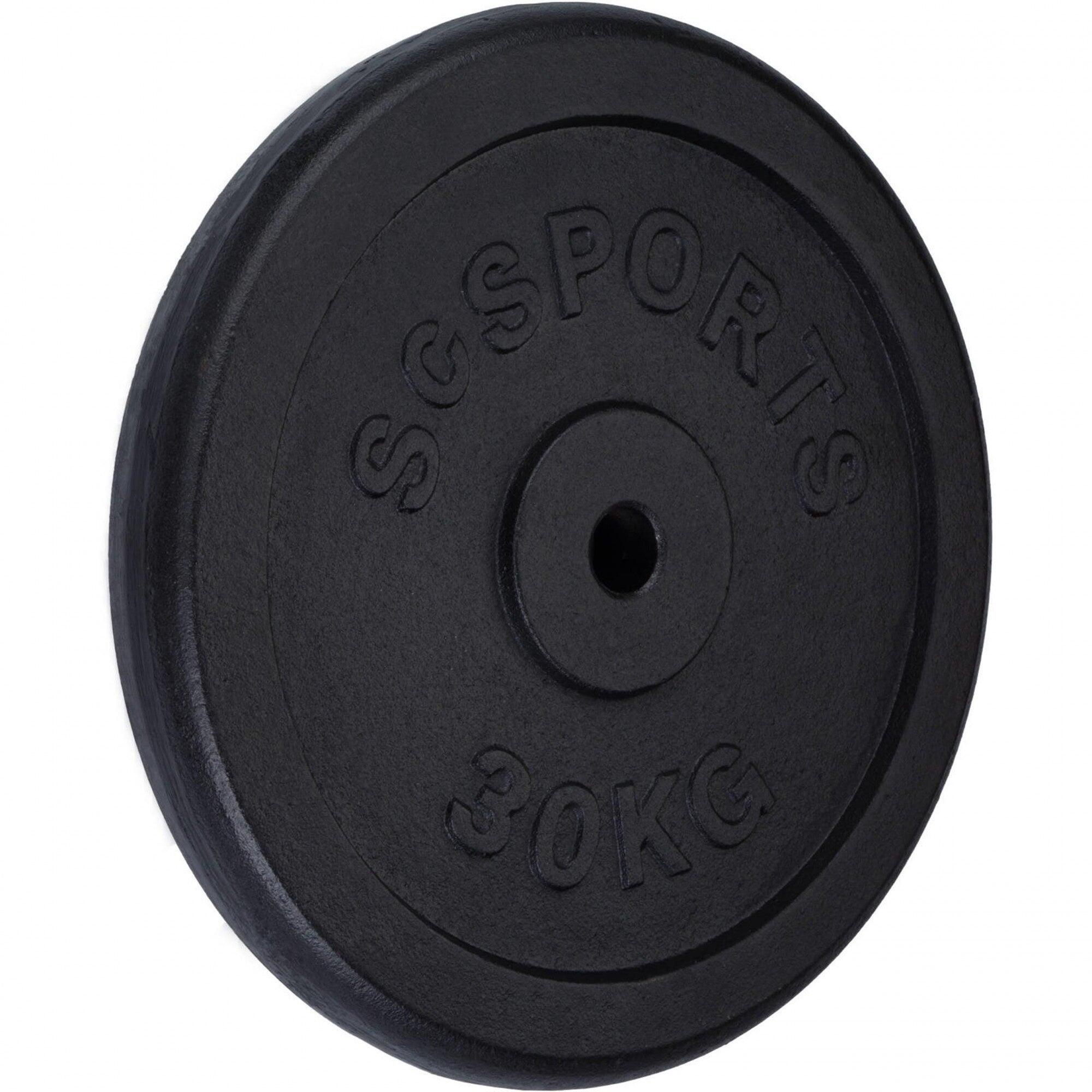 Scsports - Disques De Musculation 30/31 Mm En Fonte 30kg - Poids De Musculation - Gris|multicolore|noir - Decathlon