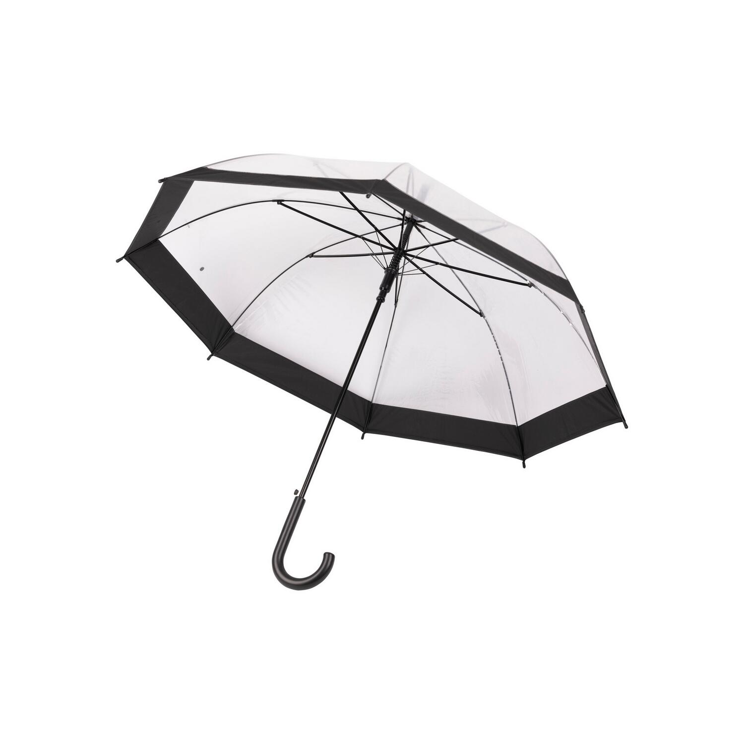Adulto Unisex Trasparente POE Ombrello Trespass Rainfall Nero 2/5