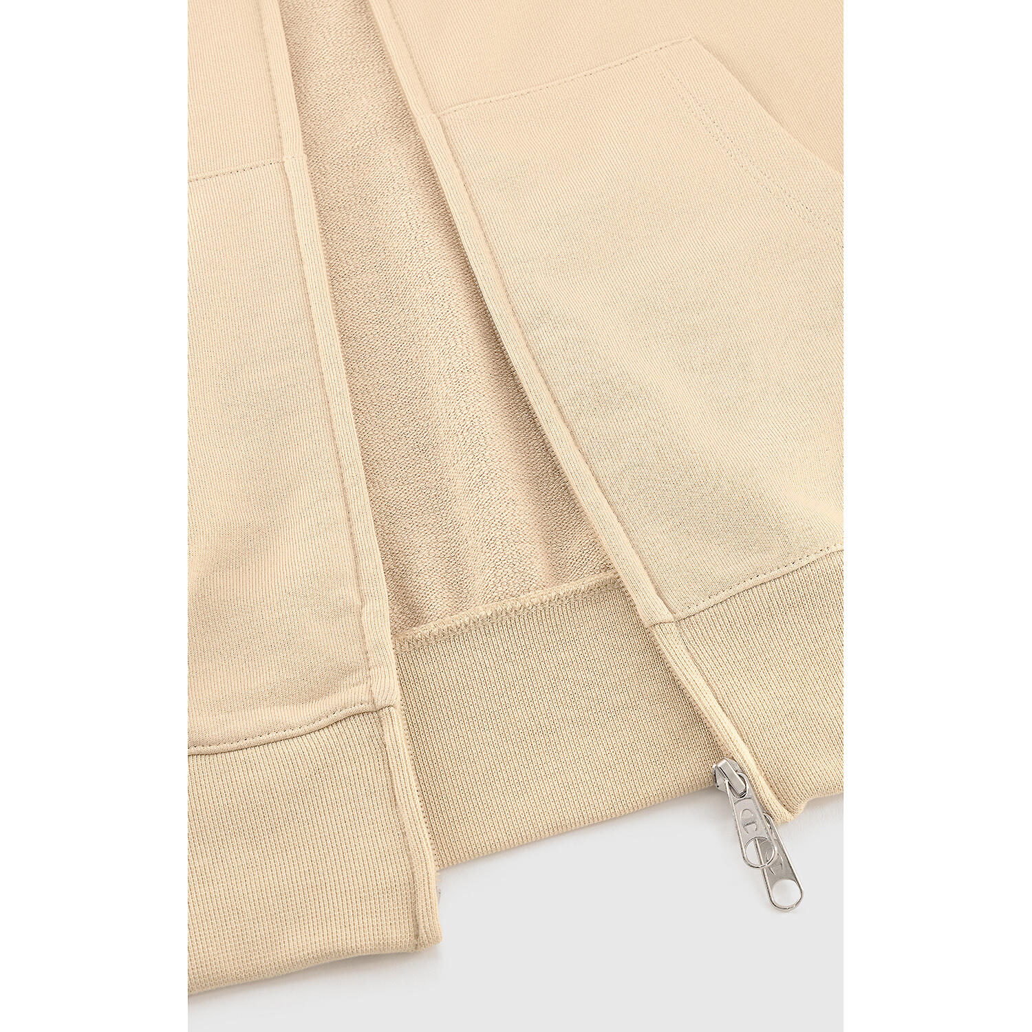 Champion FULL ZIP HOODIE SWEATSHIRT Heavy Soft Compact Donna Naturale, M 4/4